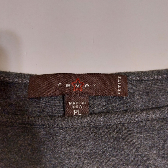 Grey Knit top with Black Trim - Picture 5 of 8